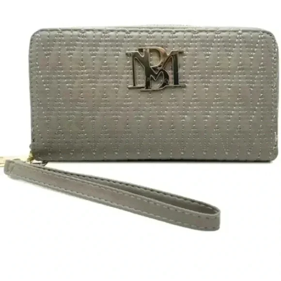 Badgley Mischka Taupe Clutch Wristlet - Picture 3 of 6